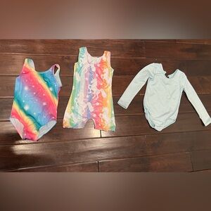 Set of 3 little girls leotards. size 3T